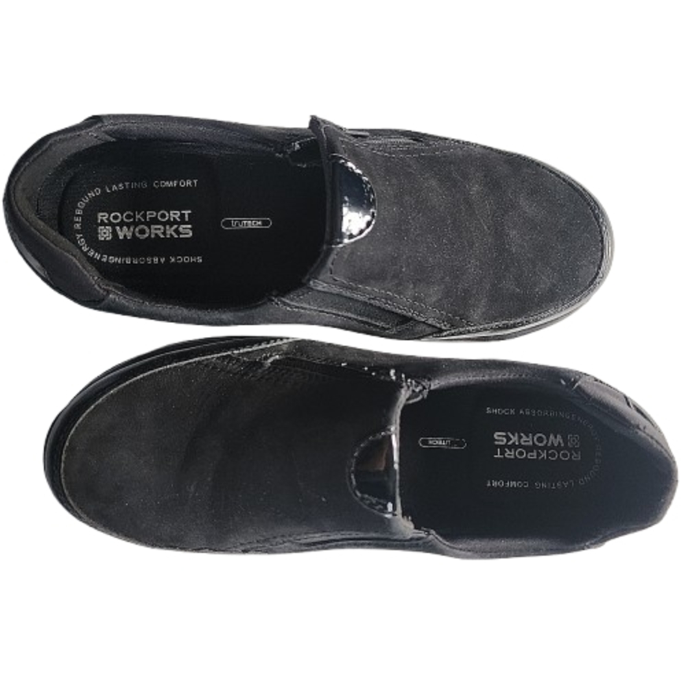 Womens 10W Rockport Works TruTECH Steel Toe Shock Absorbing Comfort Zip Shoes